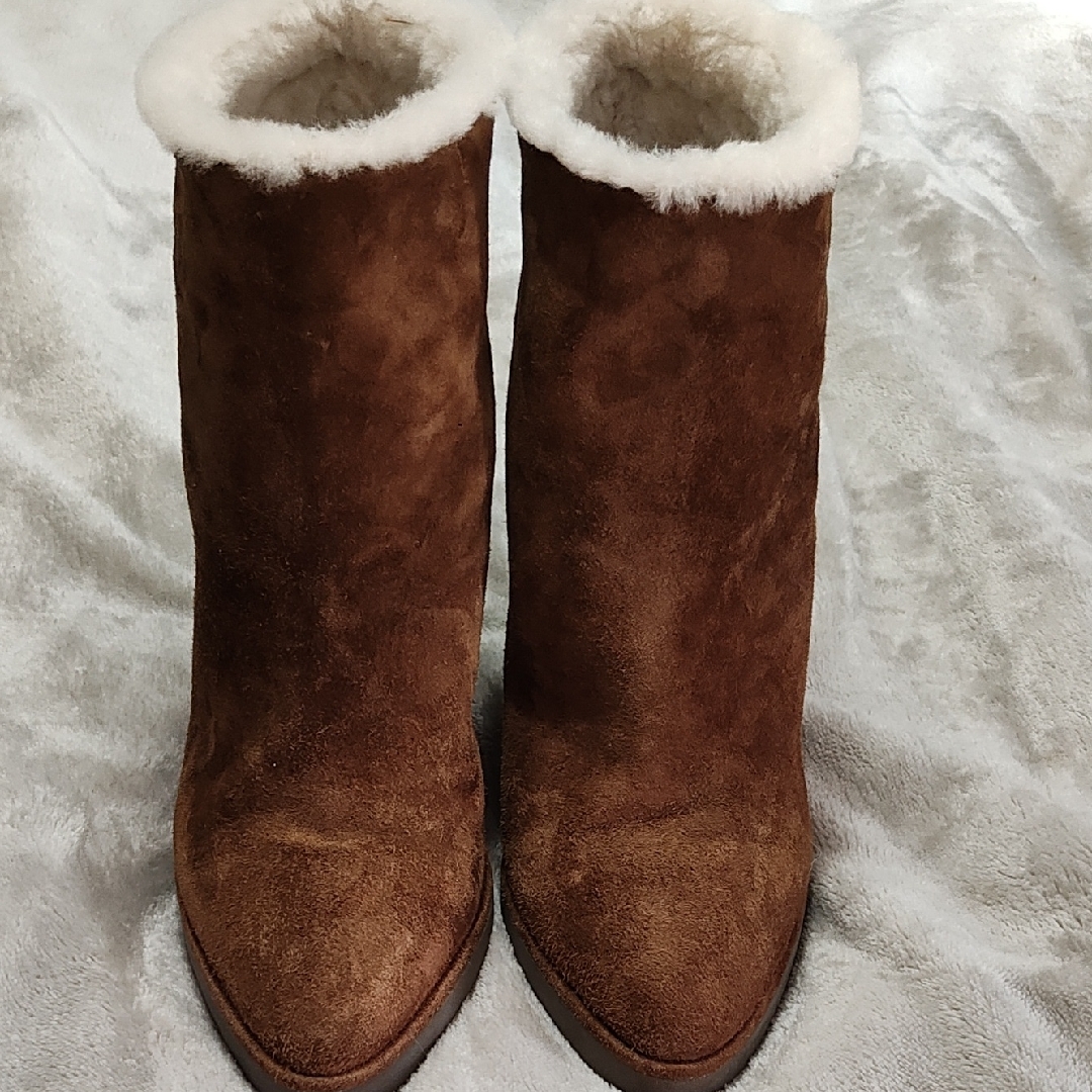 Tamara Mellon Cozy Great Escape Brown Suede Ankle Boots Size 37.5/7.5